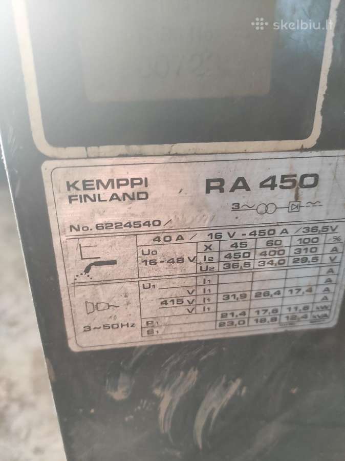 Kempas Kemppi - suvirinimo aparatas - nuotraukos Nr. 5