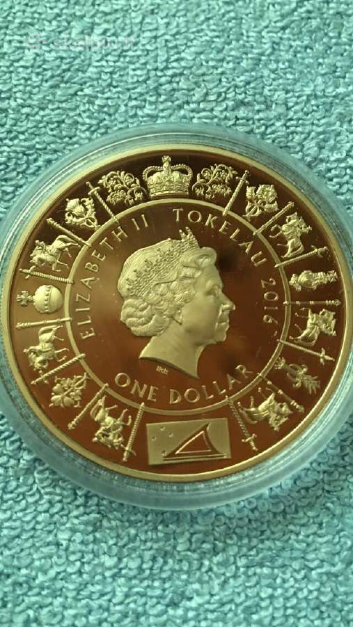 Moneta Tolelau 2016m, 1 dollar - nuotraukos Nr. 2