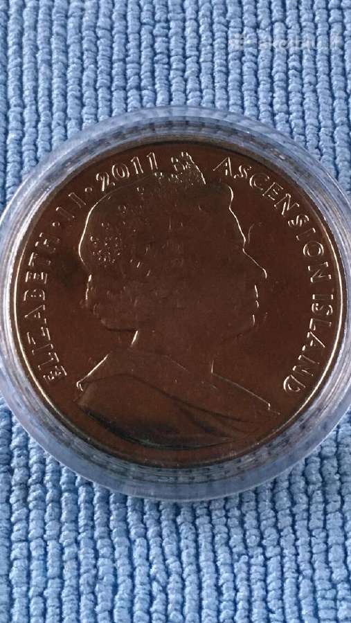 Moneta Ascension isl, 2011m, 1 krona, cu-ni - nuotraukos Nr. 2