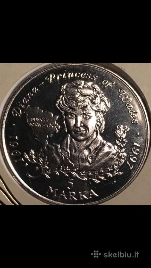 Moneta Bosna i H. 1998m, 5 marka, cu-ni