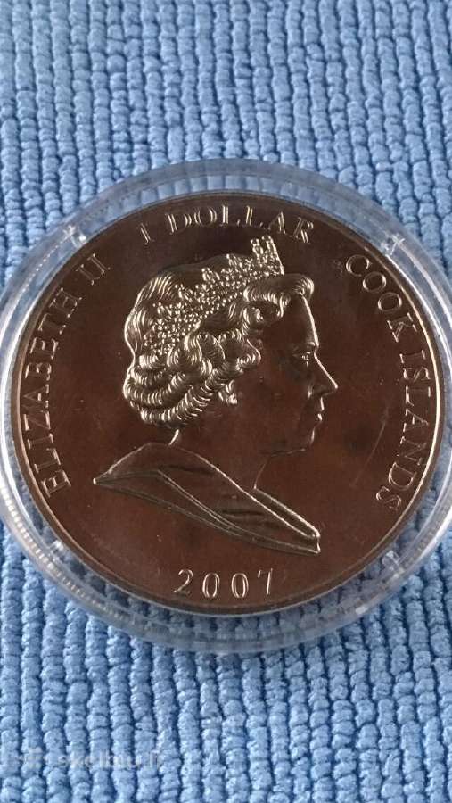 Moneta Cook isl, 2007m, 1 dollar, cu-ni - nuotraukos Nr. 2