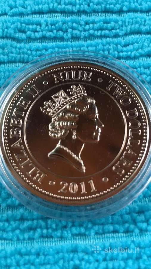 Moneta Niue isl, 2011m, 2 dollars, cu-ni - nuotraukos Nr. 2