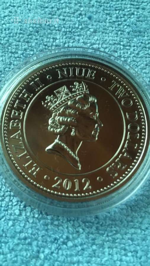 Moneta Niue isl, 2012m, 2 dollars, cu-ni - nuotraukos Nr. 2