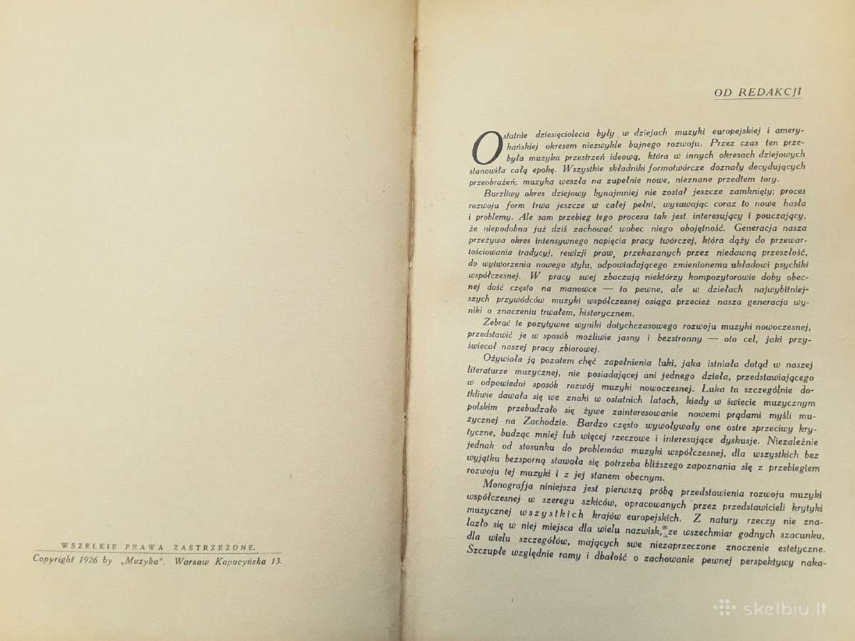 Muzika wspolczesna . 1926 m - nuotraukos Nr. 2