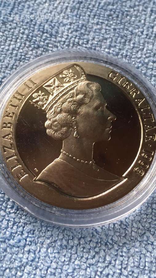 Moneta Gibraltar 1993m. 1 krona, cu-ni - nuotraukos Nr. 2