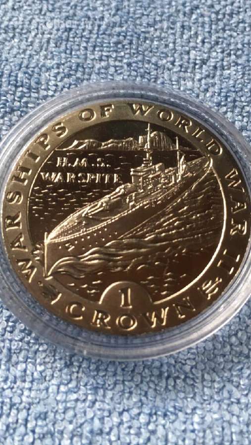 Moneta Gibraltar 1993m. 1 krona, cu-ni
