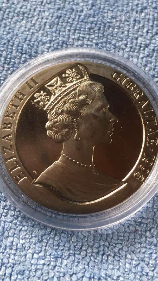 Moneta Gibraltar 1993m. 1 krona, cu-ni - nuotraukos Nr. 2