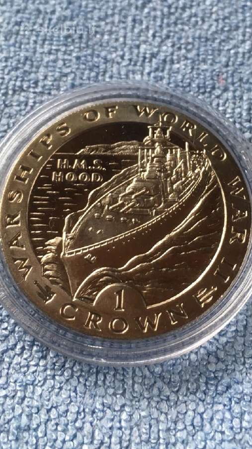 Moneta Gibraltar 1993m. 1 krona, cu-ni