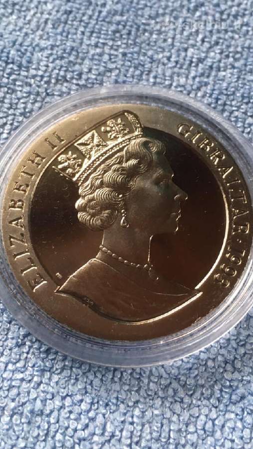 Moneta Gibraltar 1993m. 1 krona, cu-ni - nuotraukos Nr. 2