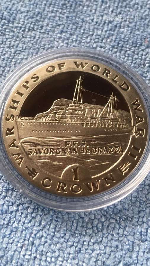 Moneta Gibraltar 1993m. 1 krona, cu-ni