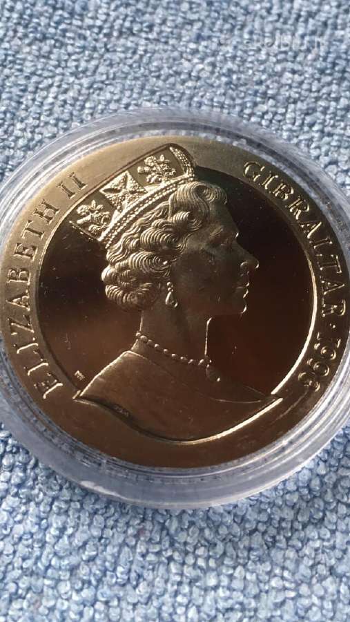 Moneta Gibraltar 1993m. 1 krona, cu-ni - nuotraukos Nr. 2