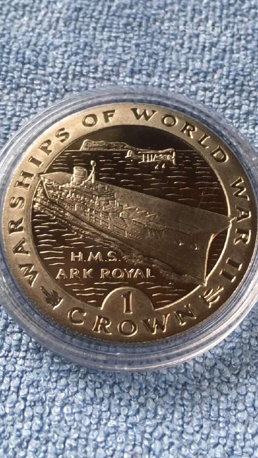 Moneta Gibraltar 1993m. 1 krona, cu-ni
