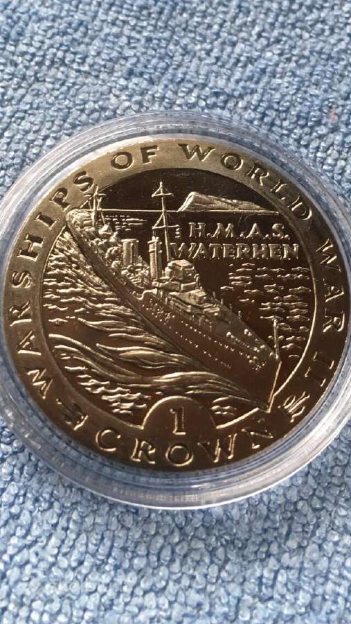 Moneta Gibraltar 1993m. 1 krona, cu-ni