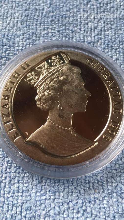 Moneta Gibraltar 1993m. 1 krona, cu-ni - nuotraukos Nr. 2
