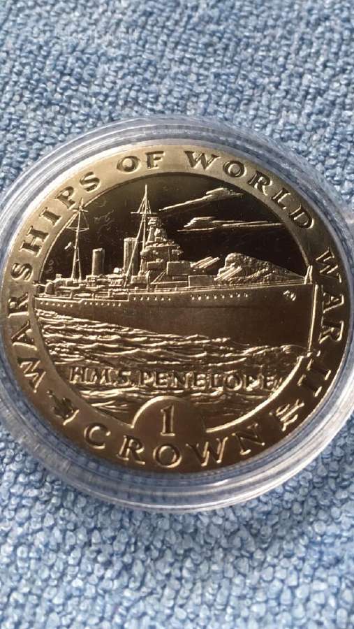 Moneta Gibraltar 1993m. 1 krona, cu-ni