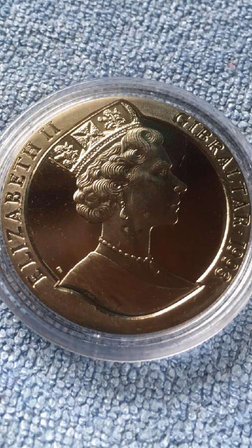Moneta Gibraltar 1993m. 1 krona, cu-ni - nuotraukos Nr. 2