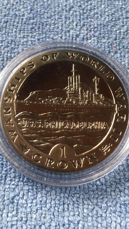 Moneta Gibraltar 1993m. 1 krona, cu-ni