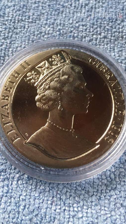 Moneta Gibraltar 1993m. 1 krona, cu-ni - nuotraukos Nr. 2