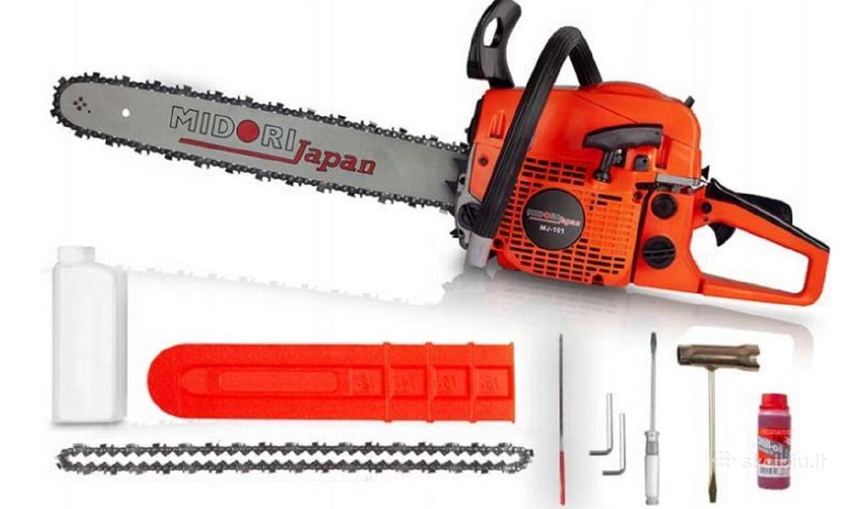 Benzininis grandininis pjūklas Midori Japan 2,9kw