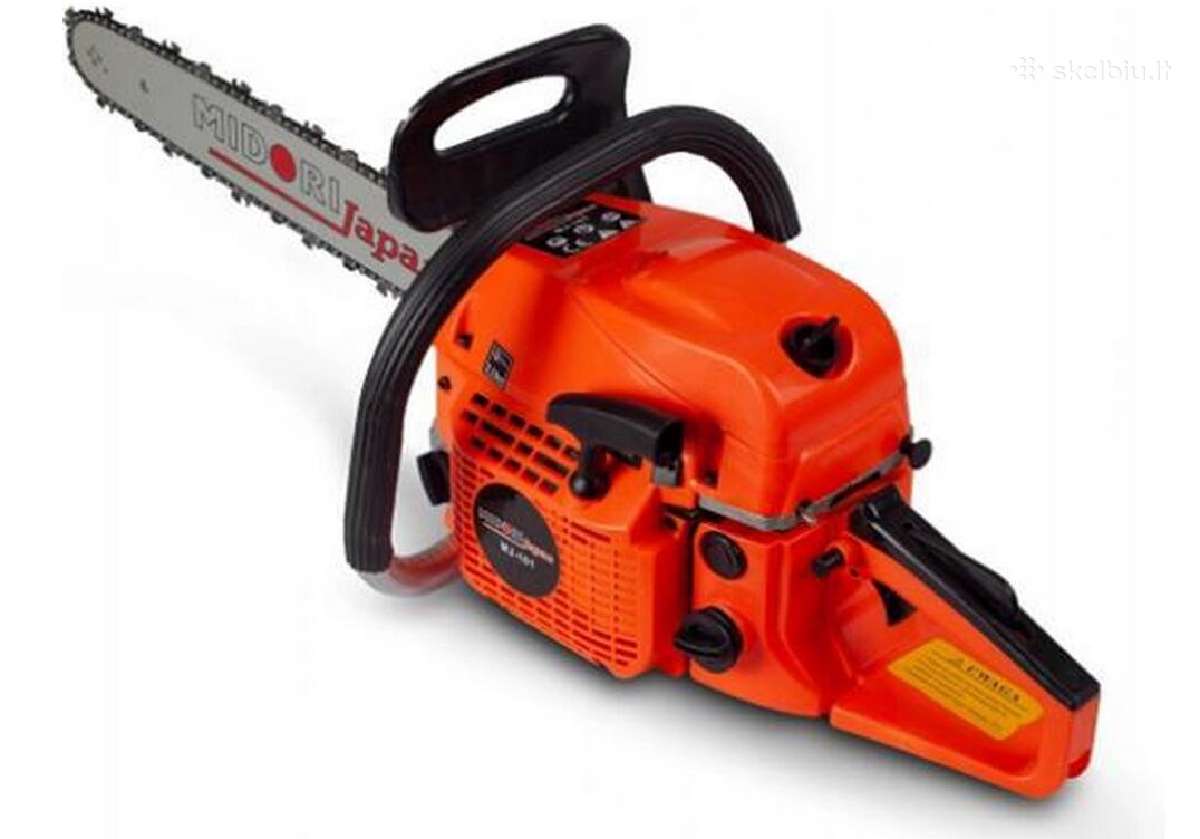 Benzininis grandininis pjūklas Midori Japan 2,9kw - nuotraukos Nr. 4