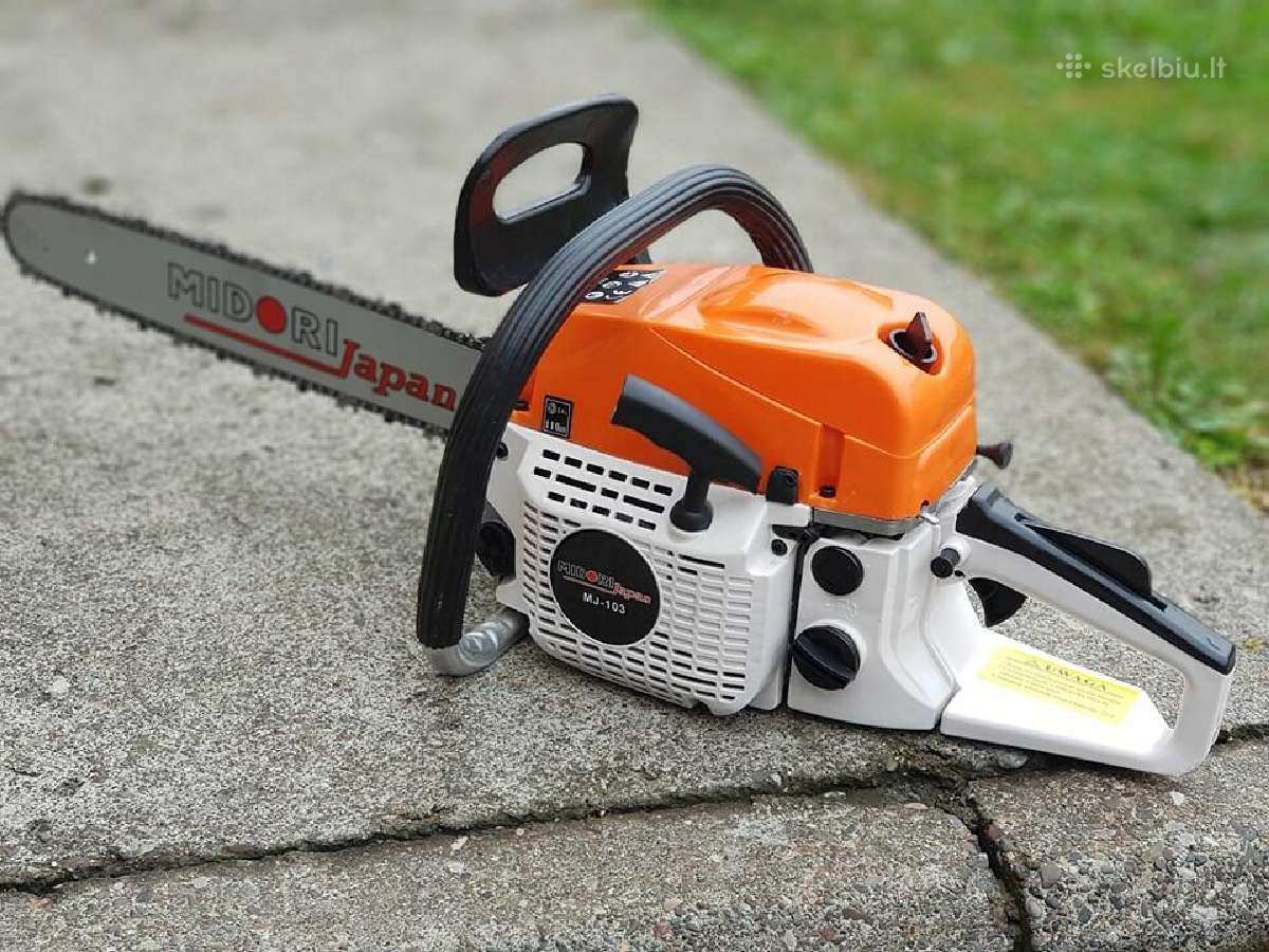 Benzininis grandininis pjūklas Midori Japan 2,9kw - nuotraukos Nr. 5
