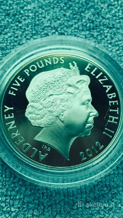 Moneta Alderney 2012m. 5 svarai, proof cu-ni - nuotraukos Nr. 2