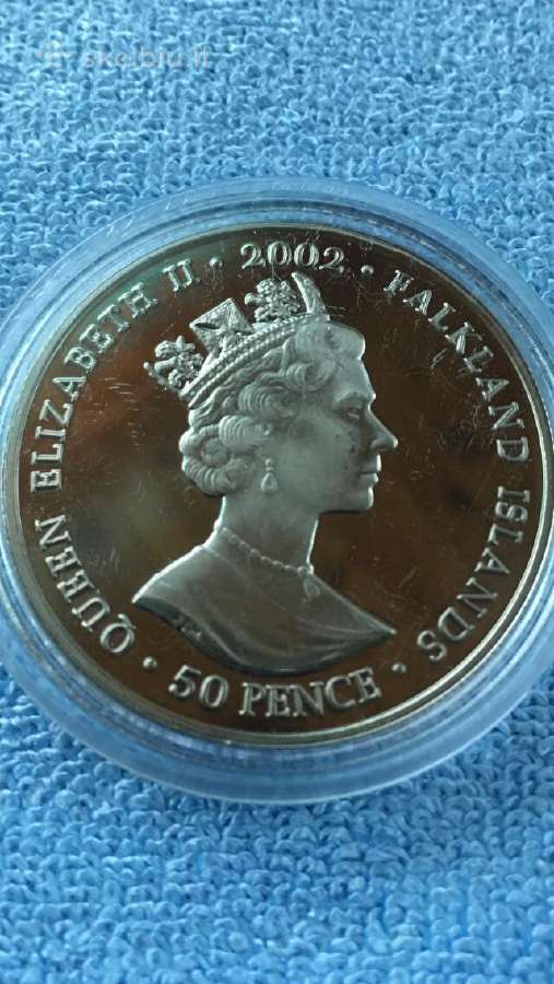 Moneta Falkland isl. 2002m. 50 centu, cu-ni - nuotraukos Nr. 2