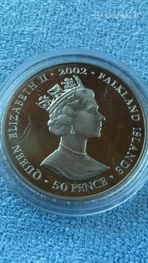 Moneta Falkland isl. 2002m. 50 centu, cu-ni - nuotraukos Nr. 2