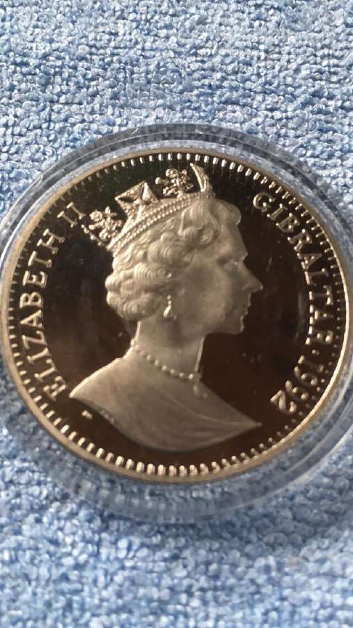 Moneta Gibraltar 1992m. 1 krona, cu-ni - nuotraukos Nr. 2