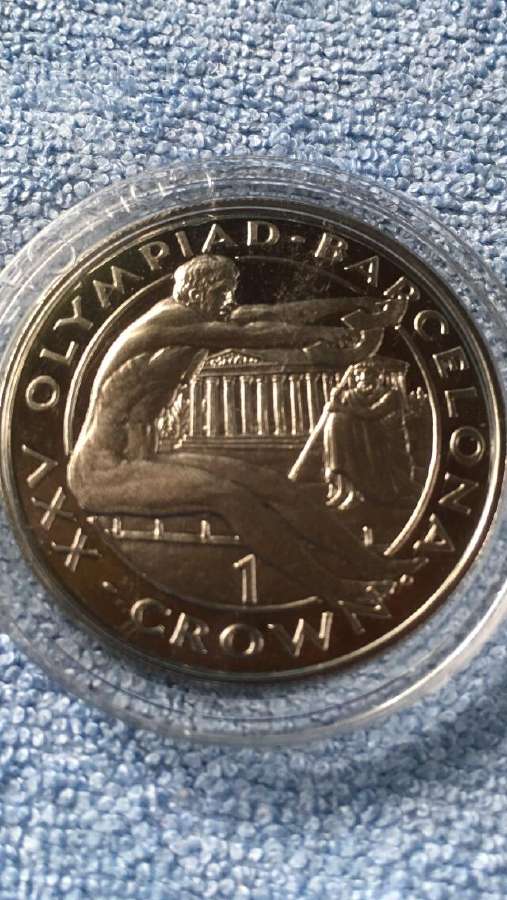 Moneta Gibraltar 1992m. 1 krona, cu-ni