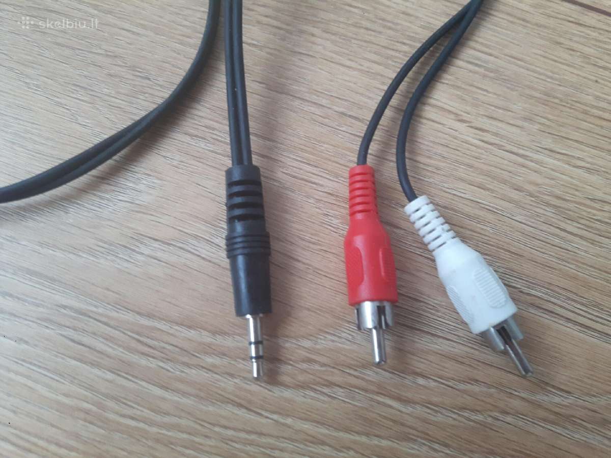 Aux kabelis 2,5mm Male į 2rca Male - nuotraukos Nr. 2