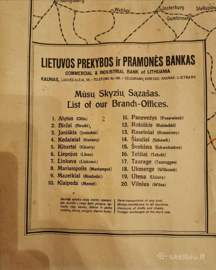 Tarpukario Lietuvos žemėlapiai - nuotraukos Nr. 7