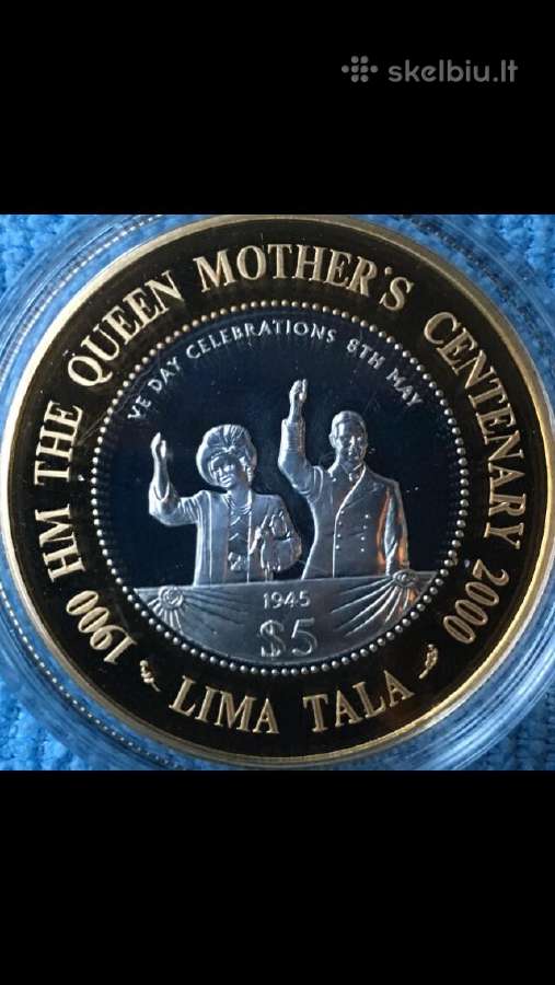 Moneta Tokelau 2000m. 5 dollars, sidabras(.925)