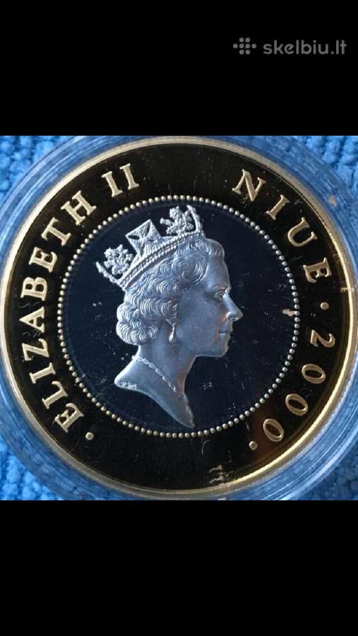 Moneta Niue isl. 2000m. 5 dollars, sidabras - nuotraukos Nr. 2