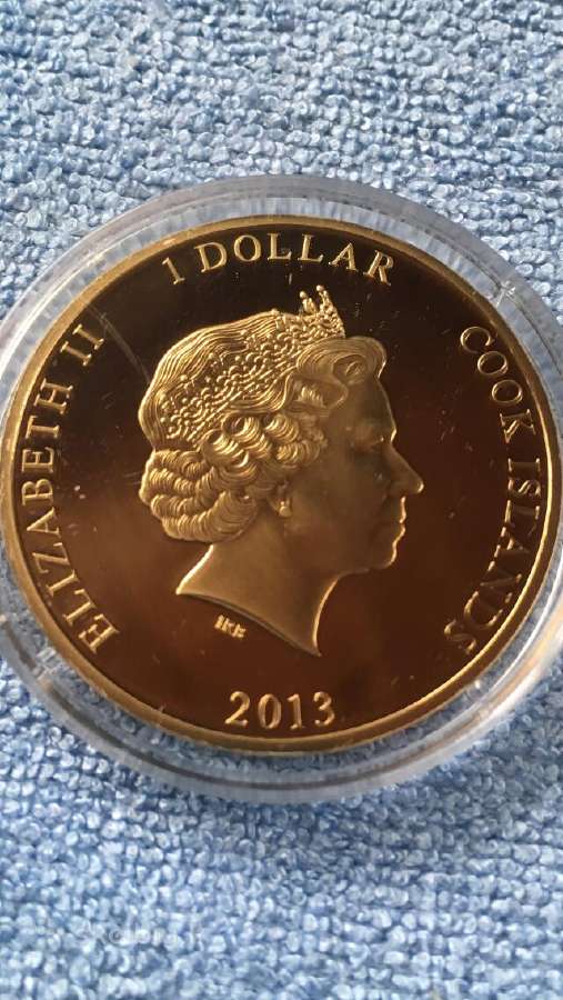 Moneta Cook isl. 2013m. 1 dollar, cu-ni - nuotraukos Nr. 2