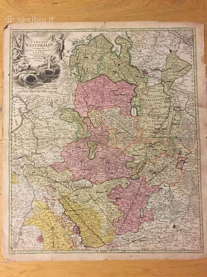 Antikvarinis Vokietijos žemėlapis 1761 metų