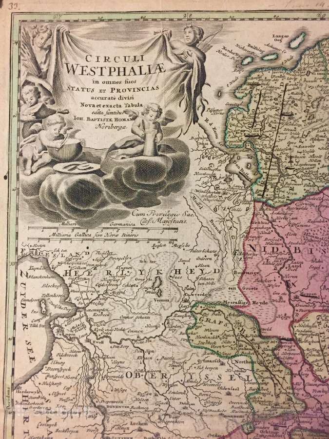 Antikvarinis Vokietijos žemėlapis 1761 metų - nuotraukos Nr. 2