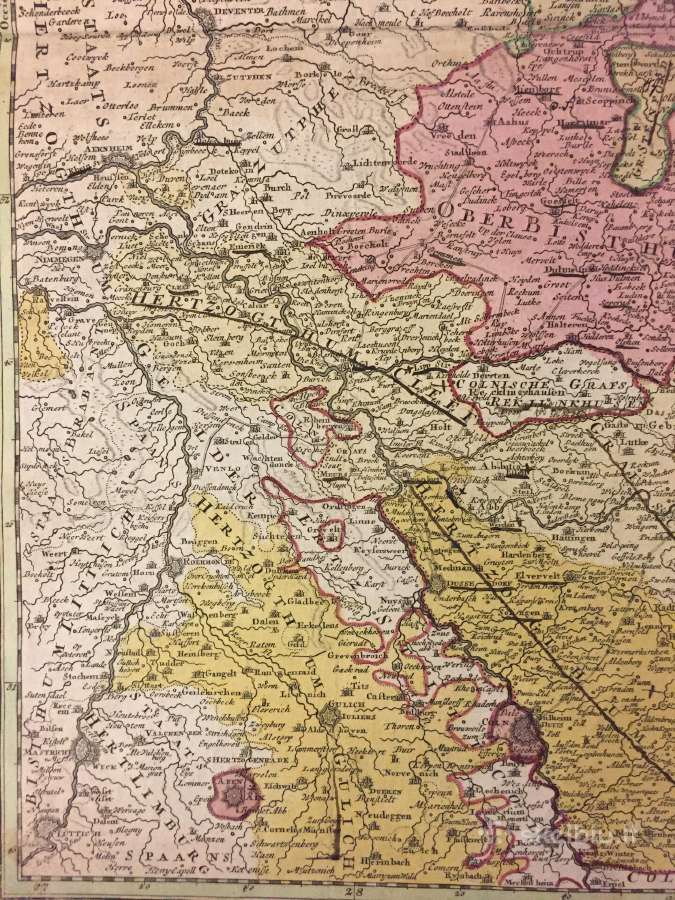 Antikvarinis Vokietijos žemėlapis 1761 metų - nuotraukos Nr. 3