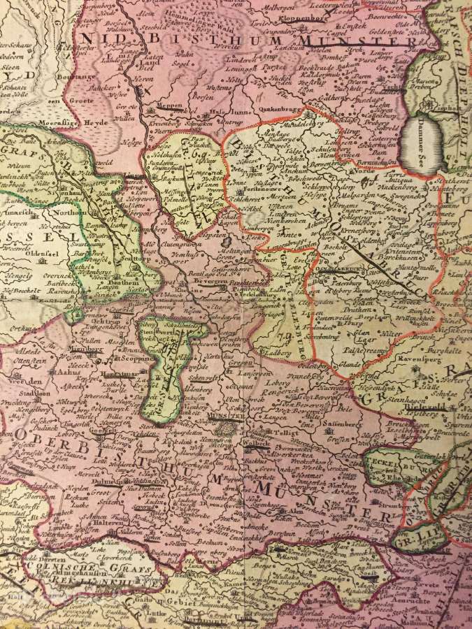 Antikvarinis Vokietijos žemėlapis 1761 metų - nuotraukos Nr. 6