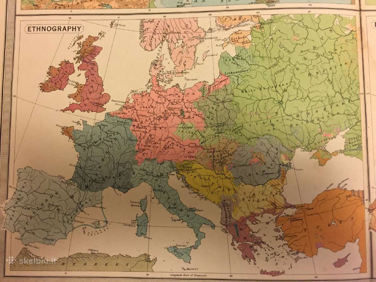 Antikvarinis Europos žemėlapis 1922 metų - nuotraukos Nr. 2