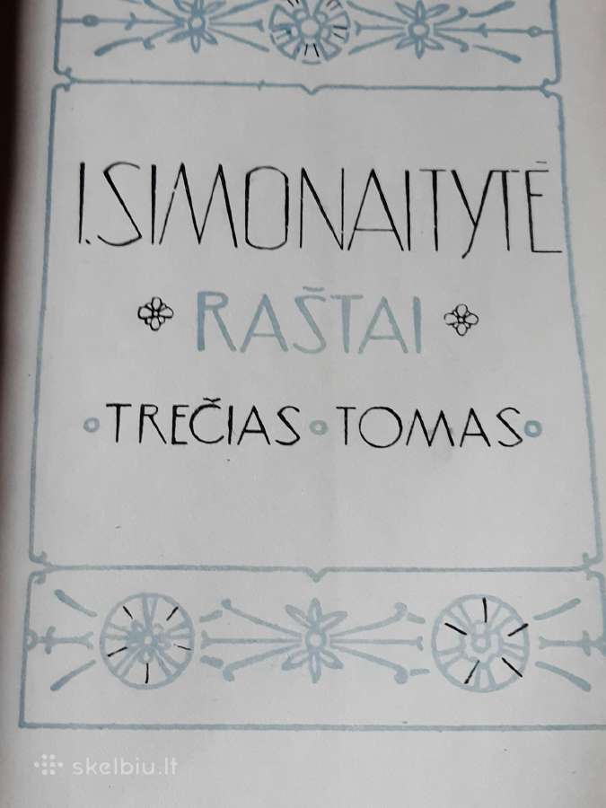 I. Simonatytės "Raštai" 6 tomai - nuotraukos Nr. 2