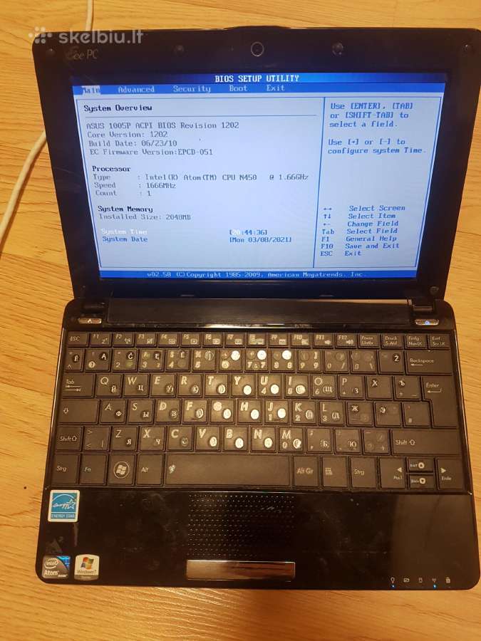 Asus Eee Pc netbook 10"