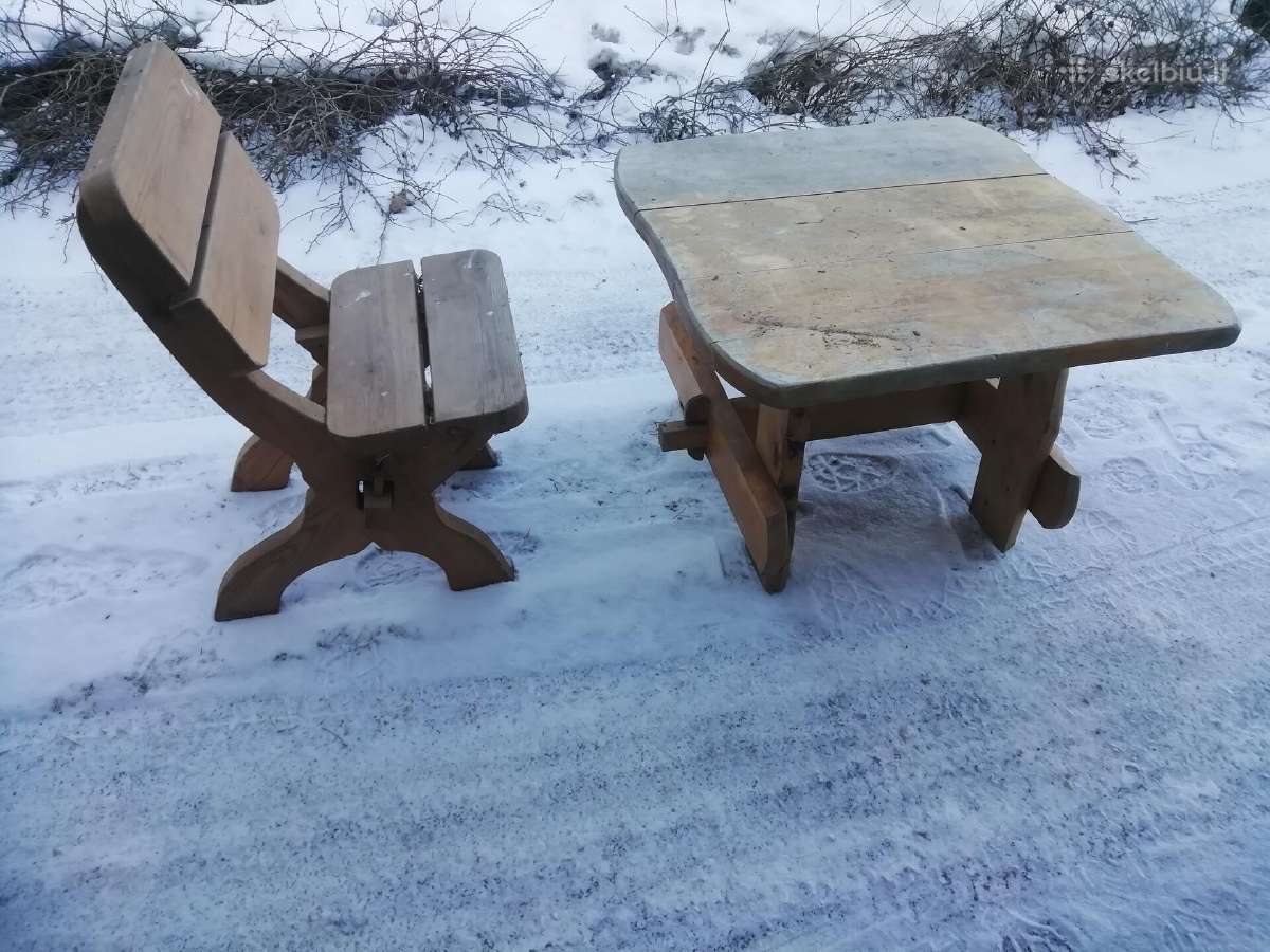 Mediniai Lauko baldai