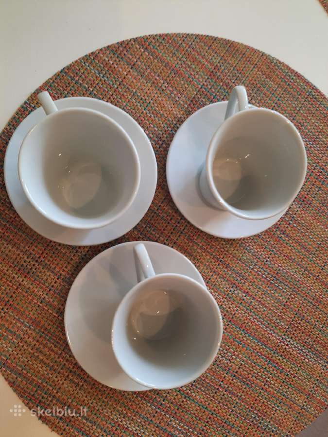 Porcelianiniai puodeliai 4 vnt kavai Espresso - nuotraukos Nr. 2