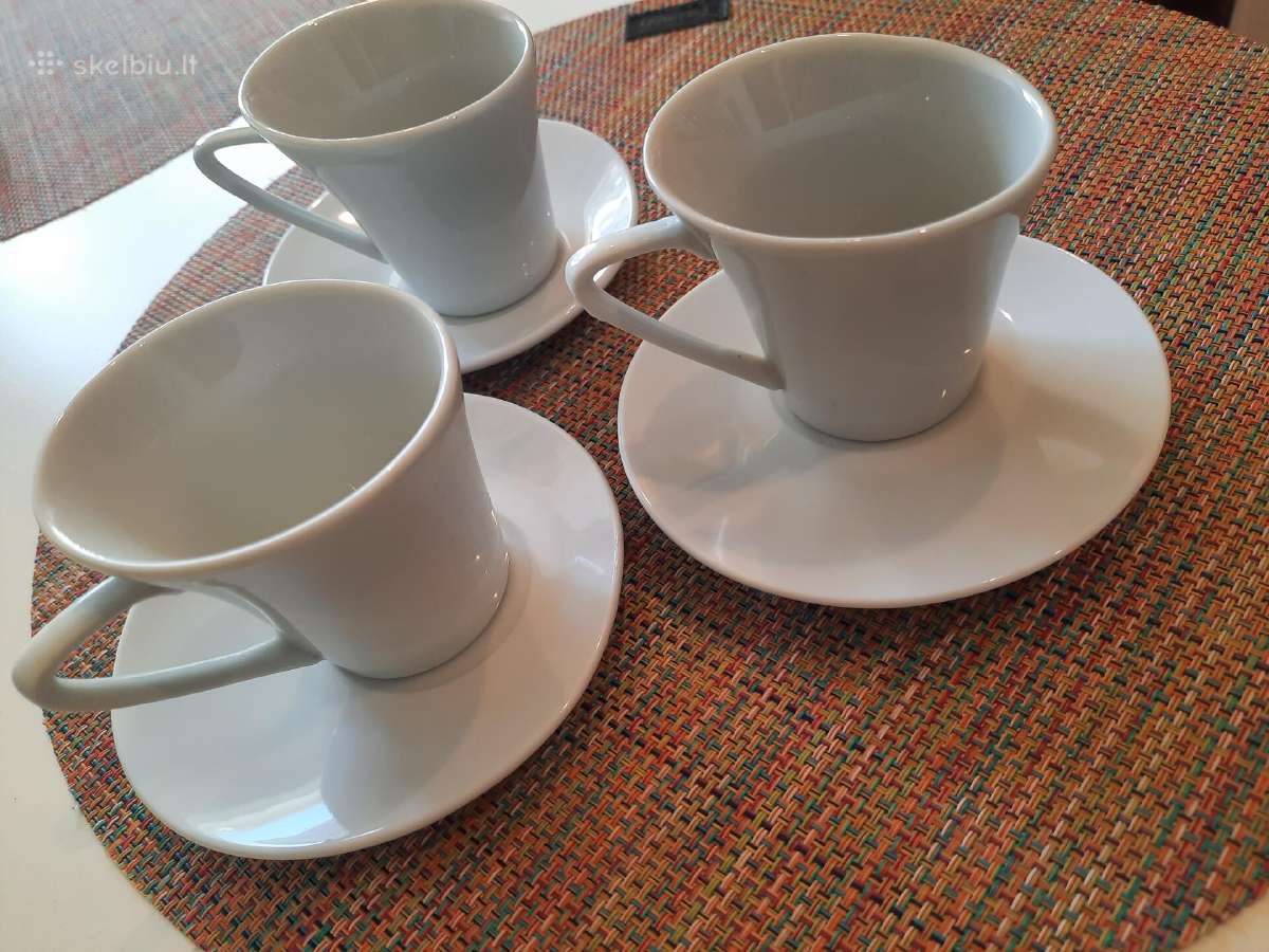 Porcelianiniai puodeliai 4 vnt kavai Espresso - nuotraukos Nr. 5
