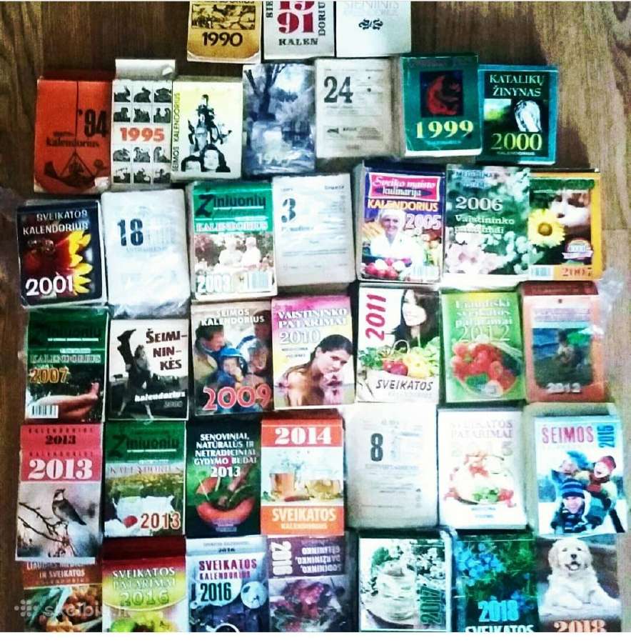 Kalendoriaus lapeliai nuo 1990 iki dabar!