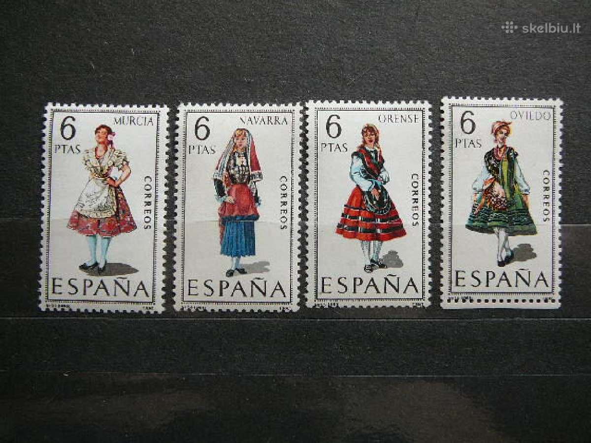 Nacionaliniai kostiumai Ispanija Mnh sp33/6