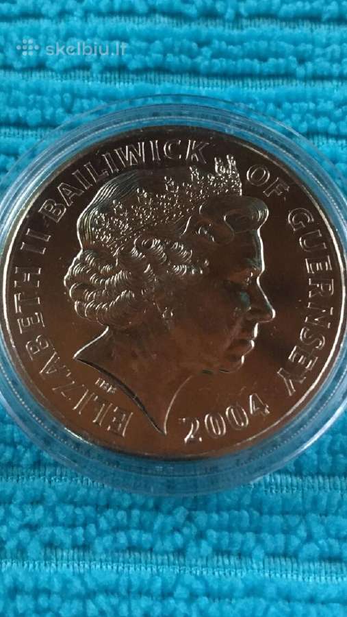 Moneta Guernsey 2004m. 5 svarai, cu-ni - nuotraukos Nr. 2