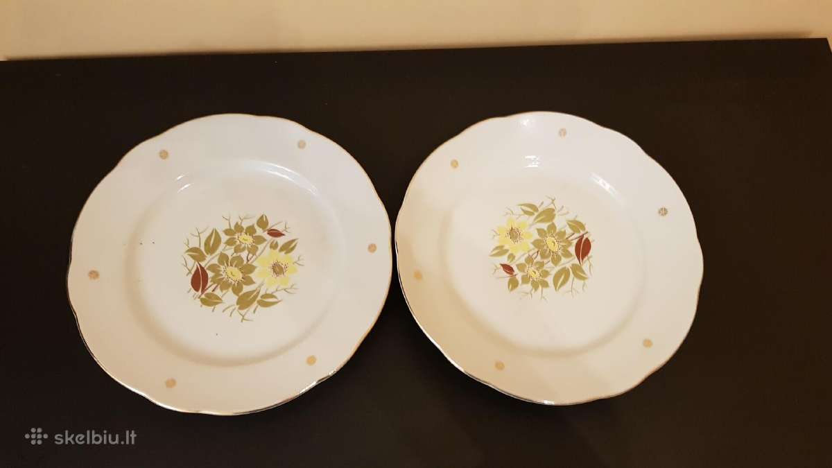 37,5 cm Vintažinės labai didelės lėkštės