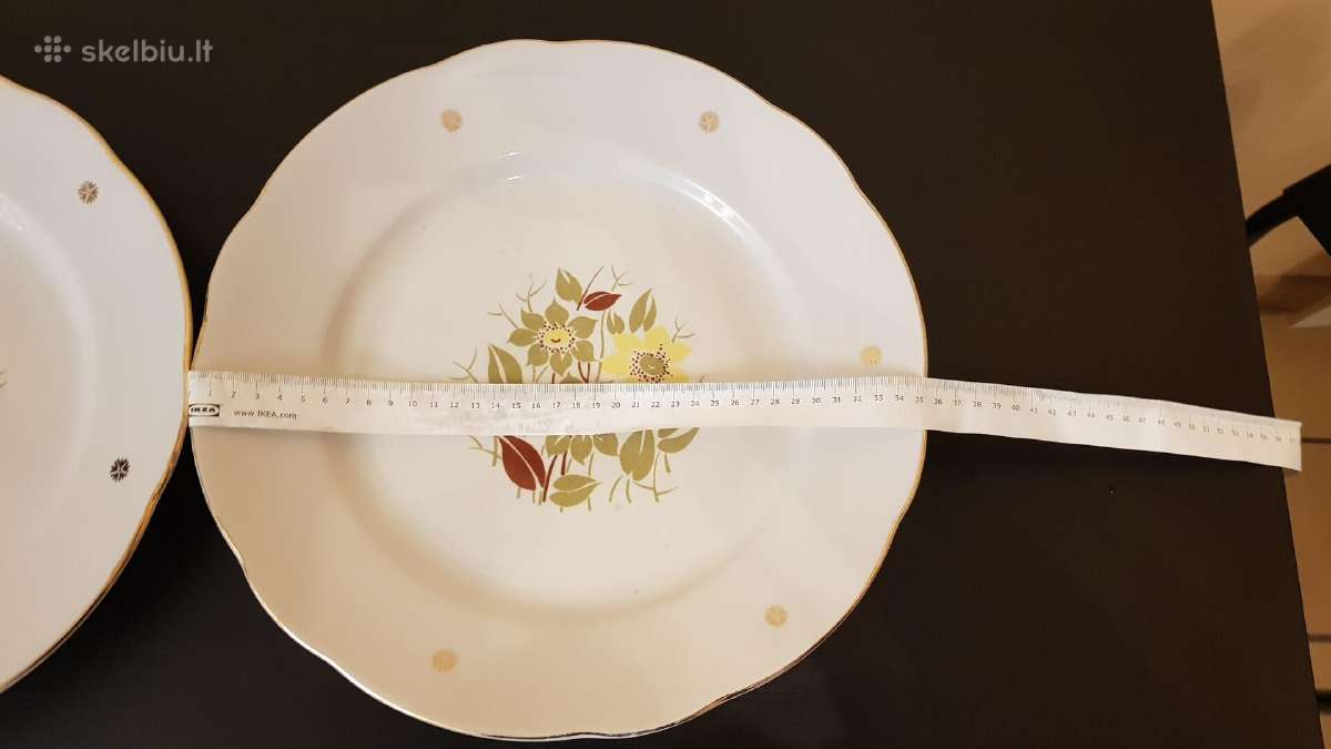 37,5 cm Vintažinės labai didelės lėkštės - nuotraukos Nr. 3